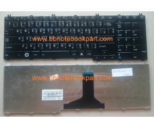 Toshiba Keyboard คีย์บอร์ด Satellite C650  C650D  C655  C655D  C660  C665  /  L650  L650D  L655  L655D  L670  L670D  L6750  L675D  /  L750 L755 ภาษาไทย อังกฤษ